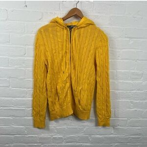 Ralph Lauren Yellow Cable Knit Hoodie
